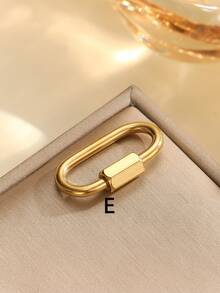 1 件金色不锈钢螺丝扣、连接环、登山扣、钥匙扣、狗绳配件、简约优雅的金属钥匙扣