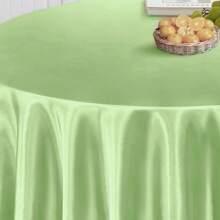 3pcs 57-Inch Round Satin Tablecloth, Black Round Table Cover Suitable For Wedding, Party, Banquet, Meeting, Celebration, Ceremony, Birthday Party Decoration