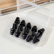 10pcs Waterproof Silicone Ear Plugs For Sleeping Noise-Proof Soft Reusable Sleep Plugs For Travel, Home, Office Adults Sensitive Sleepers(Blue)