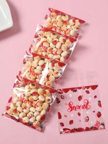 50/100Pcs Strawberry Theme Self-Sealing Candy Bag,Gift Bag,Gift Wrapping Bag,Strawberry Party Favor Bag,Treat Bag,Snack Chocolate Biscuit Baking Bag,Donut Bag,Candy Wrapping Bag,Packaging Bag,1st Birthday Party Supplies,Wedding Decor,Bridal Shower Favors,Babyshower Supplies,Strawberry Theme Birthday Party Decor,Gender Reveal Party Supplies,Holiday Party Decorations
