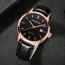 OCHSTIN Men's Mechanical Automatic Wrist Watch, Genuine Leather Strap, Business Auto Date Display, Waterproof Fashion Watch, Gift For Men - one-size - View 9