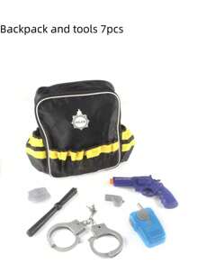 Set di costumi per bambini con molti pezzi, come gilet da polizia, gilet da pompiere, cappello, zaino, accessori, adatto per il gioco di ruolo, gioco in casa, sia interno che esterno, regali di Ognissanti e festività, abbigliamento per bambini dai 3 ai 6 anni, costumi da carnevale