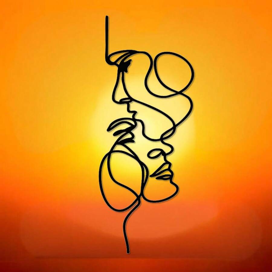 Kiss Wall Sticker Interior Home Decoration Room Beauty Salon Spa Shop Decor Decals Creative Design Mural - Multicolor - View 1