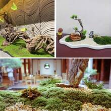 1 pieza Hoja de musgo verde realista DIY, estera de pasto con musgo falso de alta gama para paisaje en miniatura, terrario, fondo, decoración de boda, escena de cumpleaños, bonsái, patio, acuario, musgo artificial extremadamente realista