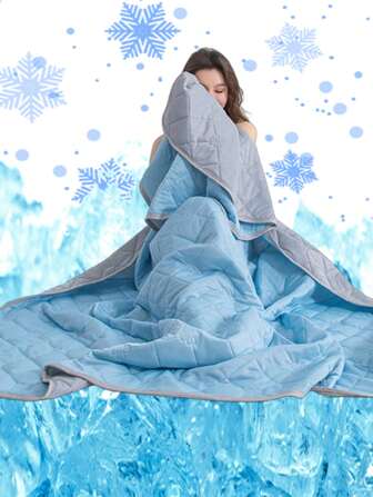 1 件凉爽毯，适合热睡者，轻质凉爽毯，夏季大尺寸，吸收热量，保持成人凉爽，柔软透气，如丝绸般光滑的材质