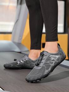 Lightweight & Breathable Water Shoes For Men & Women, Flexible Rubber Sole, Elastic Lace-Up Closure - Ideal For Beach, Fishing, Surfing, Yoga, Hiking - Multi-Functional Outdoor & Water Sports Shoes, Beach Sandals - Grey - View 4