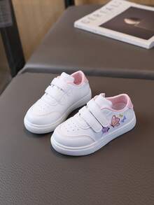 1双女童帆布运动鞋，儿童小白鞋，新款春秋季儿童卡通软底休闲鞋 - 粉色 - 查看 2