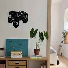 1 pièce Horloge murale de tracteur de style ferme, horloge murale de disque vinyle de tracteur vintage sans cadre et silencieuse, convient pour la chambre à coucher, le pays, la prairie, le jardin, la ferme, la fête des pères, la Saint-Valentin, les anniversaires