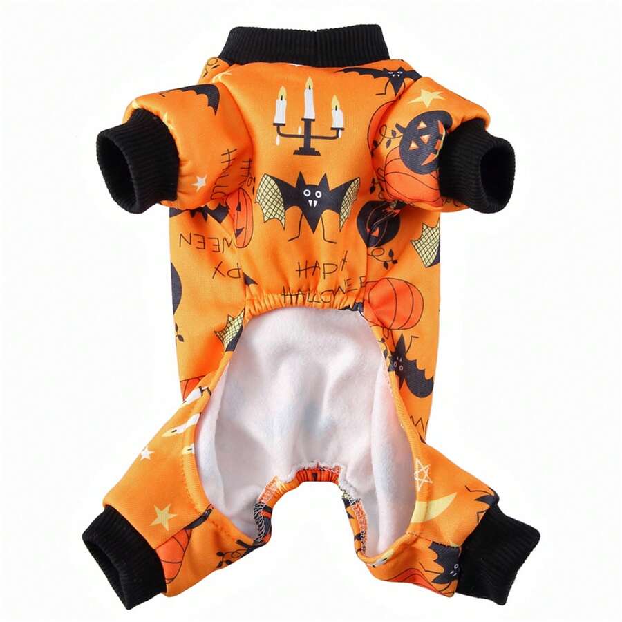 Vestido para mascota de Halloween de invierno, manga de color en contraste, disfraz de perro de Navidad para cosplay. - Amarillo - Ver 1