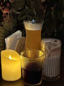 1pc, Transparent Bamboo Cup, With Lid, New Glass Cup, Suitable For Coffee Cups In The Company, Bedroom, Living Room, Only With A Good Cup Can You Have A Good Mood To Drink Water