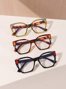 1/2/3 PCS Women's Acrylic Bohemian Casual Cat Eye Fashion Glasses For Daily Reading And Work Commuting - Multicolor - View 19