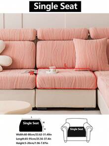 1 pièce Housse de canapé extensible, housse de siège de canapé antidérapante et couvrant entièrement, convenant pour toutes les saisons, housse de canapé en tissu épaissie, lavable en machine, anti-poussière, adaptée aux animaux de compagnie, décoration d'intérieur, réglable pour canapé d'angle, chambre à coucher, bureau, salon 1/2/3/4 places - Rose bonbon - Voir 14
