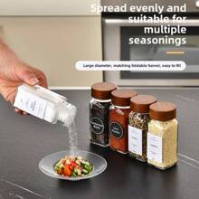 24 piezas de frascos cuadrados de madera de acacia de 40 oz para pimienta y especias, set de recipientes de vidrio para condimentos