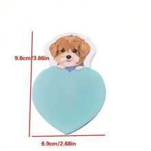 Blocchetti per appunti a forma di cuore con il simpatico volto di un cucciolo, 30 fogli per blocchetto, colori chiari, adatti per note d'ufficio, promemoria e memo, forniture scolastiche, rientro a scuola