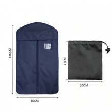 4pcs Suit Garment Covers Dust-Proof Storage Bag Set, With 3 Portable Storage Pouches, Clothes Folding Hanging Bags