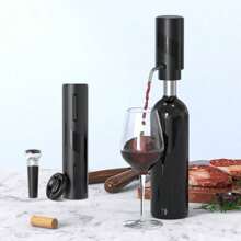 Automatic Electric Wine Opener And Decanter - Fast Smart Red Wine Bottle Opener & Dispenser. One-Touch Operation To Automatically Open And Pour Wine, With Built-In Decanting. Can Open Over 30 Bottles On A Single Full Charge.