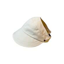 1pc Summer Women's Large Brim Empty Top Sun Hat, Foldable Quick Dry Summer Beach Women's Outdoor Hollow Top Widened Brim Baseball Cap Peaked Cap Beach Essential