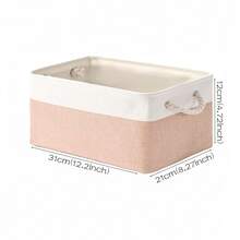 1个双色大容量布艺收纳篮，适用于家居橱柜、衣物、玩具、情人节礼物篮、礼品篮、礼篮等。这款收纳篮也可用于其他用途，例如：女士礼品篮、篮子、收纳篮、情人节毛毡篮、透明篮、桌面收纳、粉色礼品篮、礼品篮包装、圣诞篮、整理收纳、小型收纳盒、化妆品收纳等。