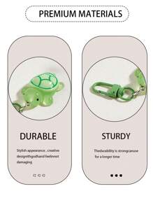 1 pièce/5 pièces Pendentifs multicolores lumineux de tortue, porte-clés pendentif animal, accessoires de sac, porte-clés de voiture, porte-clés, accessoires de porte-clés, porte-clés mignons, peuvent être fixés à des articles tels que des clés, des sacs, des téléphones portables, des accessoires de voiture, des breloques de sac, école, animal de dessin animé, gothique, Y2k