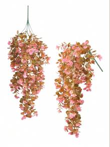 1PC/2PCS Artificial Suspension Plant Pink Series Plants Suitable For Wall Home Living Room Indoor And Outdoor Decoration