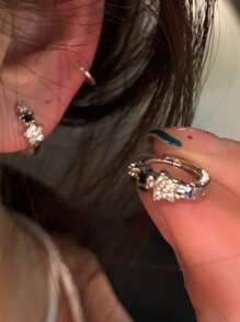 1 pereche de cercei cu stea pentagramă strălucitoare Y2K pentru femei, la modă, design simplu, elegant, cercei premium, accesorii de bijuterii 1 pereche