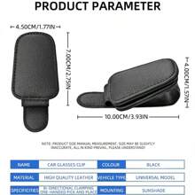 1 pieza Soporte para gafas de sol de carro, clip de visera de sol