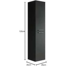Affidabile mobiletto Nero da 130 cm con soluzioni di archiviazione uniche per una migliore organizzazione
