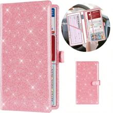 Car Registration And Insurance Card Holder, Vehicle License Document Glove Box Compartment Organizer, Interior Car Accessories For Women Men Teens,Waterproof Car Document Holder For Cards, Driver License