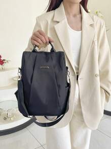 Mochila de viagem elegante, mochila versátil para estudantes universitários, mochila casual de nylon para mulheres