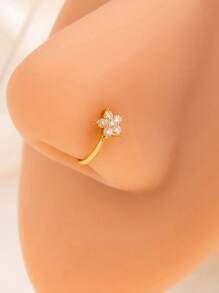 1 peça piercing falso feminino, argola de nariz, septo, sem piercing, clipe de nariz, rock, hiphoop, aço inoxidável, moda punk, joia corporal