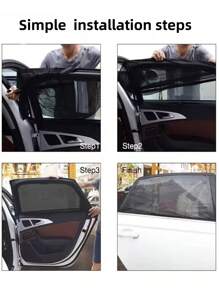 Parasol universal para autos y SUV, protección UV y anti-mosquitos de gasa elástica para ventanas, parasol para ventanas laterales delanteras y traseras, nuevo accesorio protector de malla