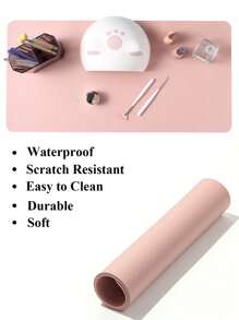 Tapete De Mesa Para Nail Art À Prova D'Água, Resistente À Sujeira, Durável, Apoio De Braço, Dobrável, Dupla Face, De Microfibra, Macio, Almofada Para As Mãos, Apoio De Braço Para Nail Art, Manicure, Ferramenta De Beleza Portátil Multifuncional