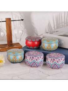 1 pièce Bougie d'aromathérapie - Orchidée bleue, Lavande, Jasmin, Boîte de conserve d'aromathérapie avec fleurs séchées créatives, idéale comme cadeau de main, convient pour une atmosphère élevée, bougie sans fumée. Adapté pour la relaxation, le yoga, les bains et les rassemblements - Cadeau de fête.