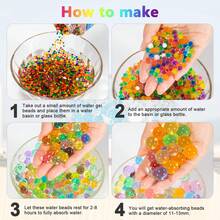 1000 buc Perle de umplere a vazei, pentru decorarea vazei, piese centrale pentru lumânări plutitoare, piese centrale de nuntă, decor floral, plantare fără sol. Numai pentru uz adulți (culori asortate)