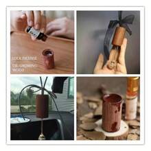 6 pièces Diffuseur d'arôme en bois naturel de conception minimaliste - 4,3 cm. Convient pour la maison, le bureau et les produits automobiles. Diffuseur d'arôme en bois clair - Décoratif en bois massif portable avec fonction de répulsif à moustiques, diffuseur d'arôme, brûle-encens