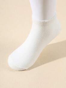 30pcs/Set Kids Solid Color Breathable Sport Mesh Short Socks, Casual Daily Wear, Spring/Summer - Multicolor - View 5