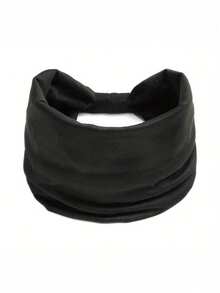 Headbands For Women African Boho Wide Hairband Headband Knotted Head Wraps Turbans Hair Accessories - Black - View 8