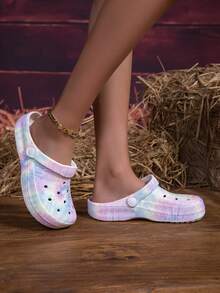 New Women All Season Garden Shoes, Adjustable Loose Flat Slippers, Bedroom/Travel/Beach Sandals, Closed Toe Slides