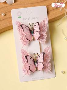 2pcs Bohemian Style Butterfly Decor Hair Clips, Gift For Women Claw Clips Hair Claws Hair Barrettes - Multicolor - View 11