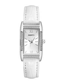 1pc Women's Fashion Quartz Watch With Roman Numeral Dial And Leather Strap, Suitable For Daily Wear