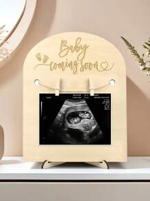 1 set Marco de fotos de madera para ultrasonido para el anuncio de embarazo o decoración del nacimiento del bebé, decoraciones familiares para baby shower, regalo de baby shower, regalo de Pascua, cosas para niñas/niños