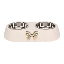 Pet Bowl Stainless Steel Dog Drinking And Food Bowl With Anti Slip Base, Suitable For Cats And Dogs - 白色 - 查看 1