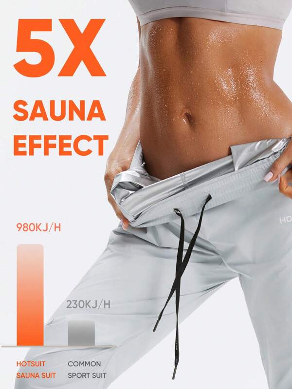 HOTSUIT Pantaloni per sauna da donna, pantaloni per sudorazione della sauna, pantaloni leggeri per sauna, pantaloni per attività fisica