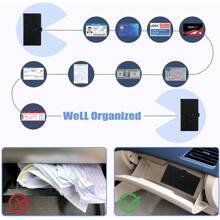 Car Registration And Insurance Card Holder, Vehicle License Document Glove Box Compartment Organizer, Interior Car Accessories For Women Men Teens,Waterproof Car Document Holder For Cards, Driver License