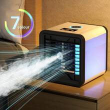 New Household Air Conditioner Fan With Mist Spray Cooling, Small Air Conditioner Fan, USB Powered Portable Mist Humidifier & Mini Air Cooler