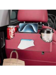 汽车座椅靠背收纳袋纸巾盒挂袋多功能储物盒汽车后座杯架 - 汽車椅背收納盒 - 查看 2