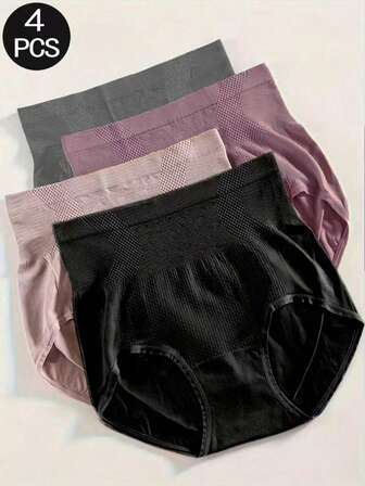 4st kvinnor med hög midja magkontroll Trosor Höftförstärkande, lämpliga för efter förlossning och kosmetisk kirurgi