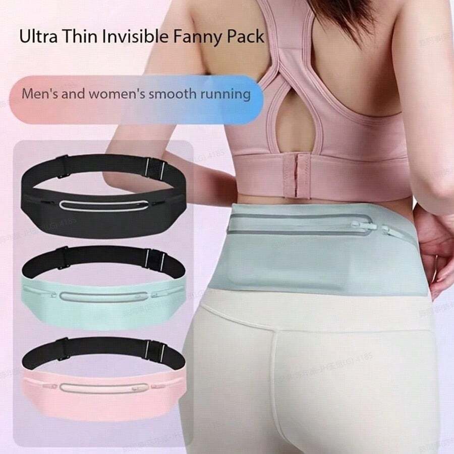 1/4pcs Multi-Functional Waist Pack, Waterproof Slim Waist Bag For Sports Outdoor Running, Adjustable Strap, Large Capacity For Exercise, Travel, Accessories, Gifts