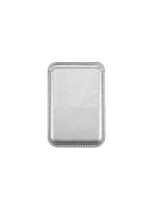 1 pieza Soporte de tarjetas magnético de piel sintética, estuche compacto y práctico para tarjetas, compatible con 12/13/14/15/16 con pegatina trasera para almacenar tarjetas bancarias/de identificación/de acceso y monedas