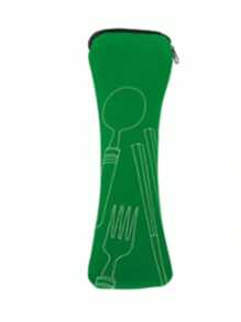 Bestecktasche, Reißverschlusstasche für Besteck aus Edelstahl, Essstäbchen, tragbare Reisetasche in Mehrfarben, wiederverwendbare Bestecktasche, perfekt für Outdoor-Reisen, Camping, Büro, isolierte Lunchbox, Lunch-Tragetasche für Frauen und Mädchen, Schulmaterial (nur Tasche, Messer und Gabel nicht enthalten)